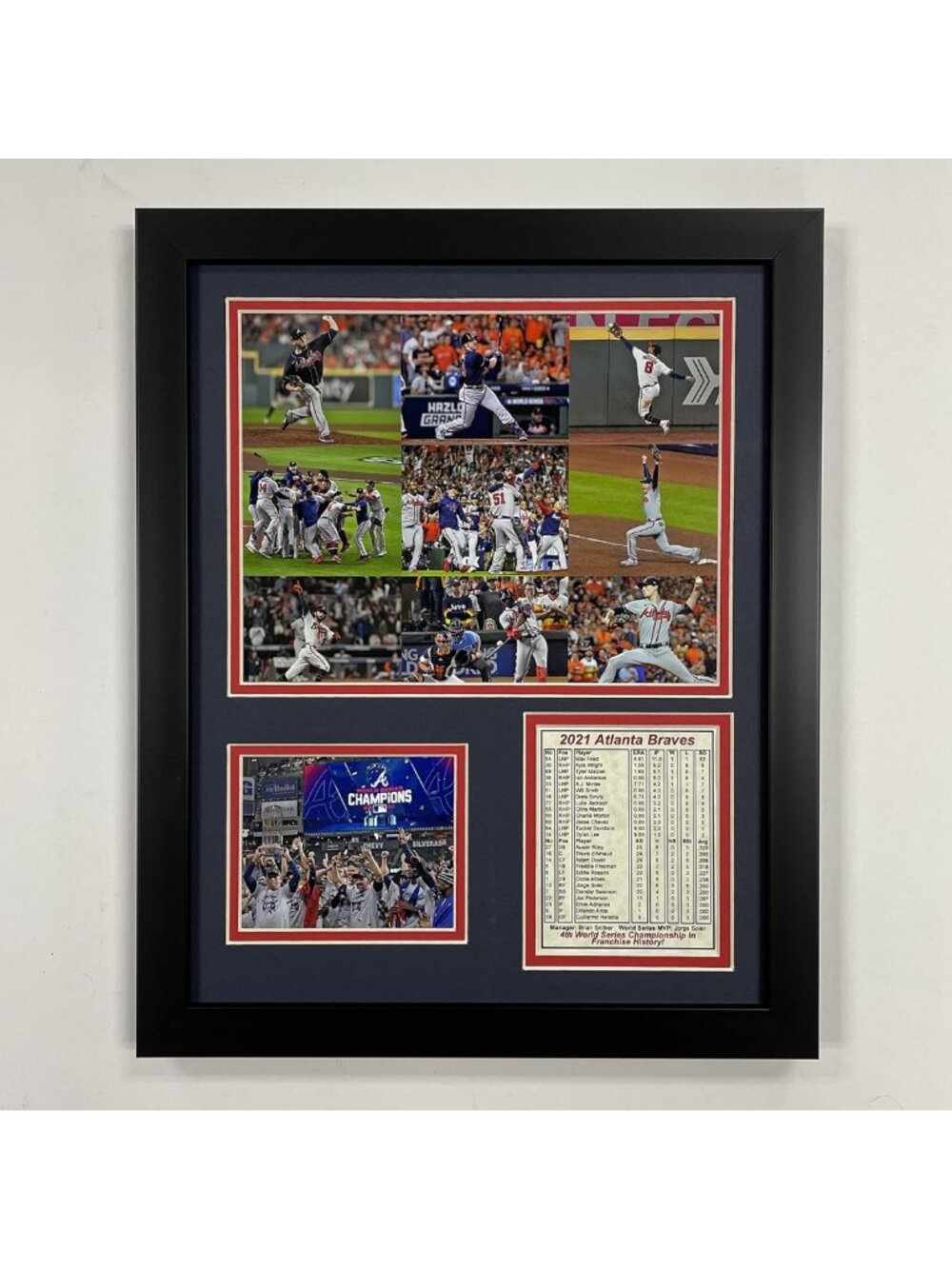 2021 World Series Champions Framed Photo Collage - Atlanta Braves 12"x15" Mosaic